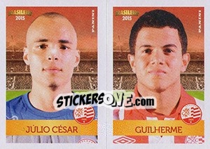 Sticker Júlio César / guilherme - Campeonato Brasileiro 2015 n. 399 - Panini