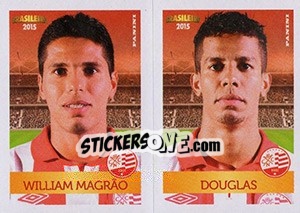Sticker William Magrão / douglas - Campeonato Brasileiro 2015 n. 404 - Panini