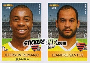 Sticker Jeferson Romário/ Leandro Santos - Campeonato Brasileiro 2015 n. 405 - Panini