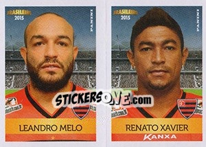 Sticker Leandro Melo / renato Xavier - Campeonato Brasileiro 2015 n. 408 - Panini