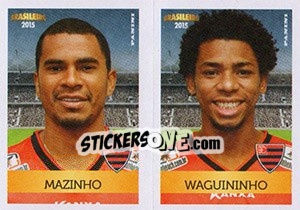 Sticker Mazinho / waguininho - Campeonato Brasileiro 2015 n. 410 - Panini