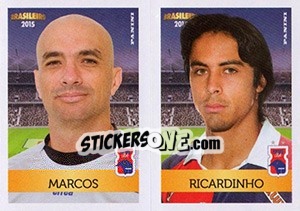 Cromo Marcos / Ricardinho - Campeonato Brasileiro 2015 - Panini