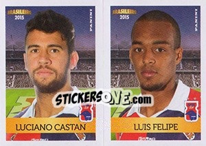 Figurina Luciano Castan / Luis Felipe - Campeonato Brasileiro 2015 n. 412 - Panini