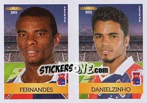 Sticker Fernandes / danielzinho - Campeonato Brasileiro 2015 n. 413 - Panini