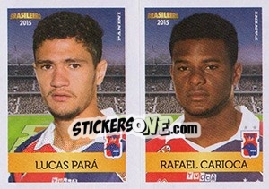 Sticker Lucas Pará / Rafael Carioca - Campeonato Brasileiro 2015 n. 415 - Panini