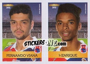 Sticker Fernando Viana / Henrique - Campeonato Brasileiro 2015 n. 416 - Panini