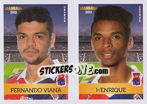 Cromo Fernando Viana / Henrique - Campeonato Brasileiro 2015 - Panini