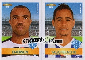 Cromo Emerson / Yago Pikachu - Campeonato Brasileiro 2015 n. 417 - Panini