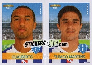 Sticker Gualberto / thiago Martins - Campeonato Brasileiro 2015 n. 418 - Panini