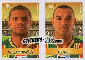 Cromo Wilian Simões / Diones - Campeonato Brasileiro 2015 - Panini