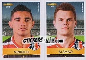 Sticker Nininho / Alemão - Campeonato Brasileiro 2015 n. 430 - Panini