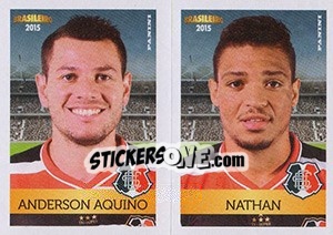 Sticker Anderson Aquino / nathan - Campeonato Brasileiro 2015 n. 434 - Panini