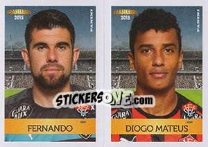 Sticker Fernando/ Diogo Mateus - Campeonato Brasileiro 2015 n. 435 - Panini