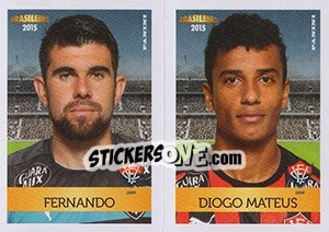 Sticker Fernando/ Diogo Mateus - Campeonato Brasileiro 2015 - Panini