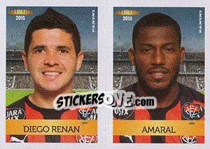 Sticker Diego Renan / Amaral - Campeonato Brasileiro 2015 n. 437 - Panini