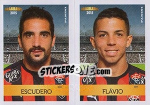 Cromo Escudero/Flávio - Campeonato Brasileiro 2015 - Panini