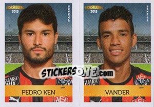 Sticker Pedro Ken / Vander - Campeonato Brasileiro 2015 n. 439 - Panini