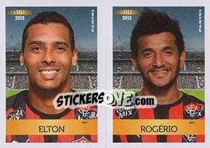 Cromo Elton / Rogério - Campeonato Brasileiro 2015 - Panini