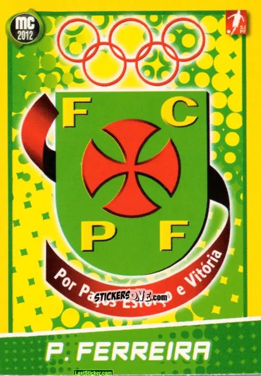 Sticker Paços De Ferreira - Megacraques 2011-2012 n. 10 - Panini
