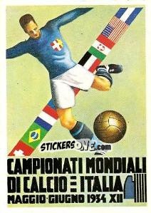Figurina Poster Italia 1934 - FIFA World Cup Mexico 1986 - Panini