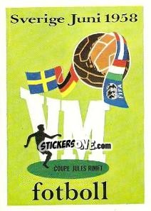 Cromo Poster Suedia 1958 - FIFA World Cup Mexico 1986 - Panini