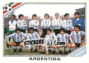 Figurina Team Argentina - FIFA World Cup Mexico 1986 - Panini