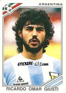 Sticker Ricardo Omar Giusti - FIFA World Cup Mexico 1986 n. 81 - Panini