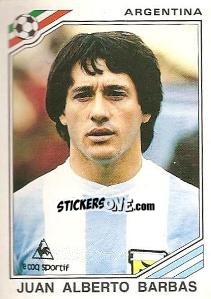 Cromo Juan Alberto Barbas - FIFA World Cup Mexico 1986 - Panini