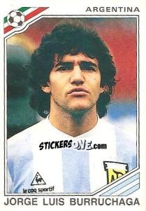 Sticker Jorge Luis Burruchaga - FIFA World Cup Mexico 1986 - Panini