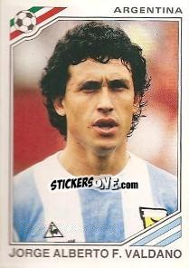 Cromo Jorge Alberto F. Valdano - FIFA World Cup Mexico 1986 - Panini