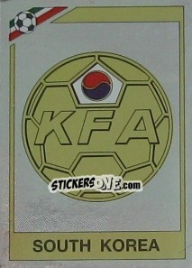 Figurina Badge South Korea - FIFA World Cup Mexico 1986 - Panini