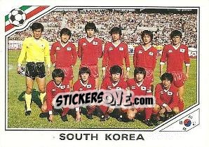 Sticker Team South Korea - FIFA World Cup Mexico 1986 - Panini