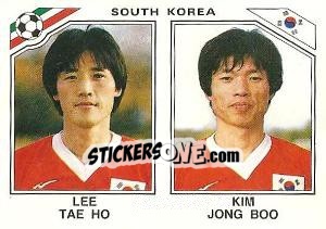 Sticker Lee Tae Ho / Kim Jong Boo - FIFA World Cup Mexico 1986 - Panini