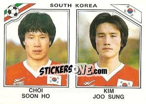 Sticker Choi Soon Ho / Kim Joo Sung - FIFA World Cup Mexico 1986 n. 98 - Panini