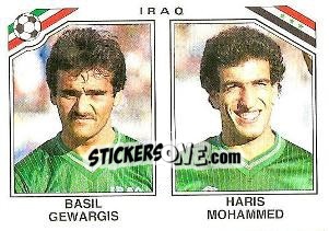 Sticker Basil Gewargis / Haris Mohammed - FIFA World Cup Mexico 1986 - Panini
