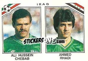 Sticker Ali Hussein Chebab / Ahmed Rhadi - FIFA World Cup Mexico 1986 - Panini