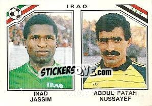 Cromo Inad Jassim / Abdul Fatah Nussayef - FIFA World Cup Mexico 1986 - Panini