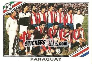 Sticker Team Paraguay - FIFA World Cup Mexico 1986 - Panini