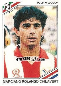 Sticker Marciano Rolando Chilavert - FIFA World Cup Mexico 1986 n. 157 - Panini
