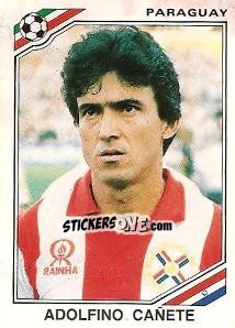 Sticker Adolfino Canete - FIFA World Cup Mexico 1986 - Panini