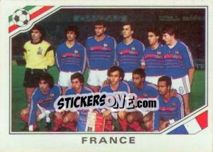 Sticker Team France - FIFA World Cup Mexico 1986 - Panini