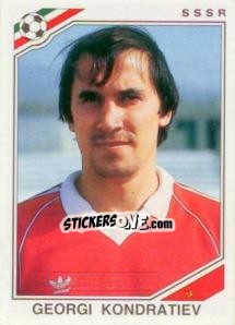 Sticker Georgi Kondratiev - FIFA World Cup Mexico 1986 - Panini