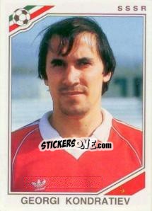 Sticker Georgi Kondratiev - FIFA World Cup Mexico 1986 n. 197 - Panini