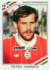 Sticker Peter Hannich - FIFA World Cup Mexico 1986 n. 210 - Panini