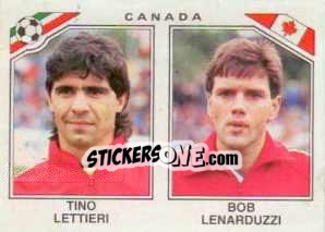 Cromo Tino Lettieri / Bob Lenarduzzi - FIFA World Cup Mexico 1986 - Panini