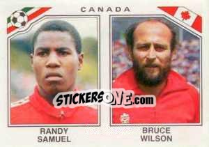 Sticker Randy Samuel / Bruce Wilson - FIFA World Cup Mexico 1986 - Panini