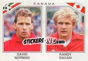 Cromo David Norman / Randy Ragan - FIFA World Cup Mexico 1986 - Panini