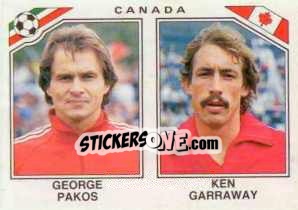 Sticker George Pakos / Ken Garraway - FIFA World Cup Mexico 1986 n. 225 - Panini