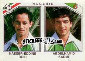 Sticker Nasser-Eddine Drid / Abdelhamid Sadmi - FIFA World Cup Mexico 1986 - Panini