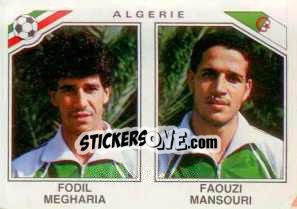 Cromo Fodil Megharia / Faouzi Mansouri - FIFA World Cup Mexico 1986 - Panini